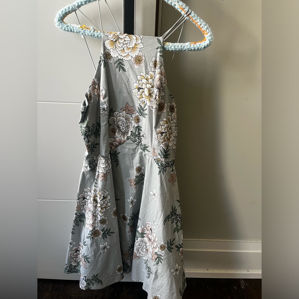 Floral High Neck Dress
